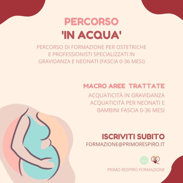 Percorso formativo acquaticità in gravidanza e neonatale